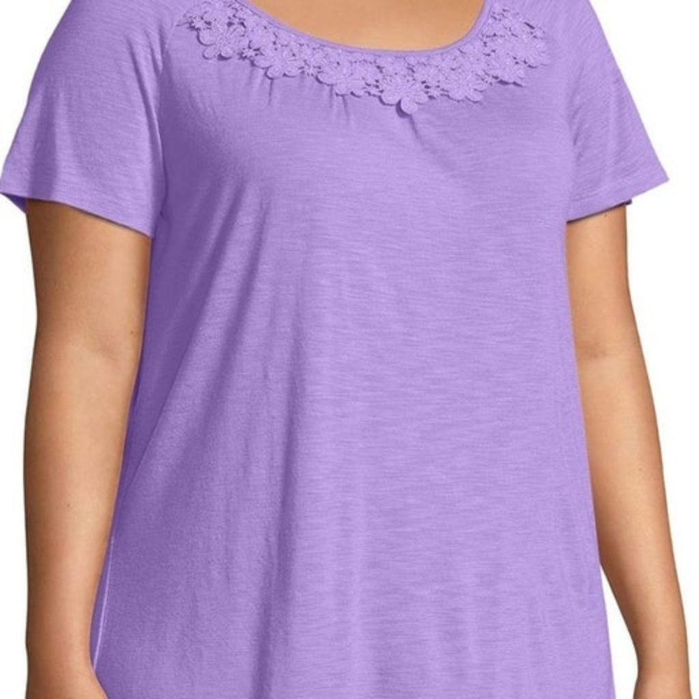 Woman Shirt Purple 1x plus size..